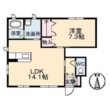 シャーメゾン ジェルメ A棟 103の間取り図