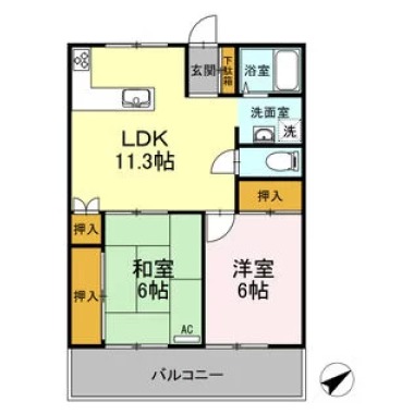 ハイツレーベン 105の間取り図