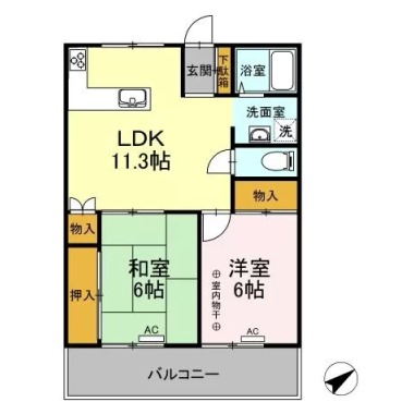 ハイツレーベン 202の間取り図