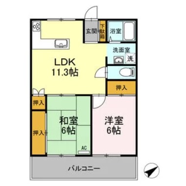ハイツレーベン 205の間取り図