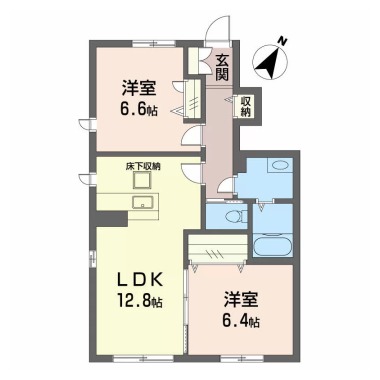 マリ・ソル若葉 A棟 101の間取り図