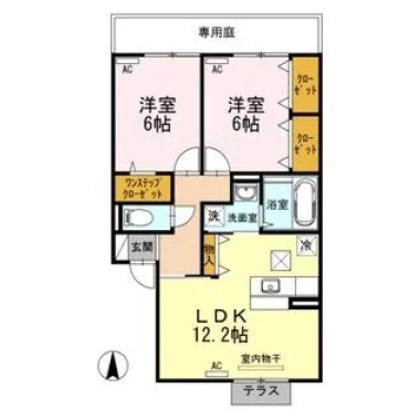 ミアータ 102の間取り図