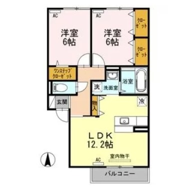ミアータ 202の間取り図