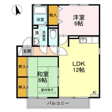 フルールメゾン B棟 201の間取り図