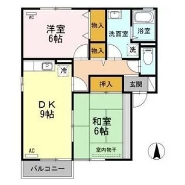 ハイツ曙 I棟 101の間取り図