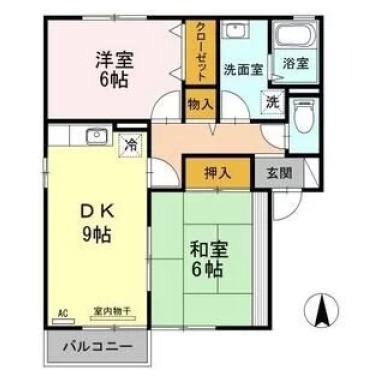 ハイツ曙 I棟 201の間取り図