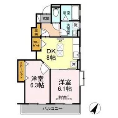 ハイツ曙III 101の間取り図