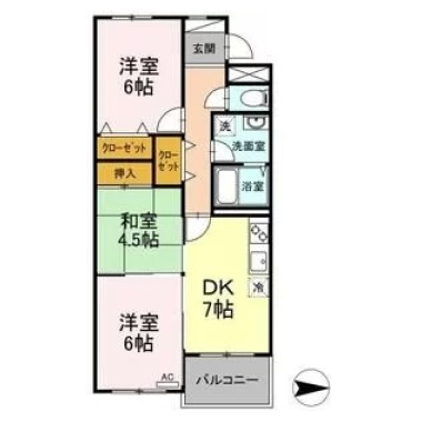 エス・プワール 303の間取り図