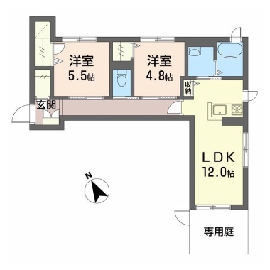 シャーメゾンフォーレ藍住 101の間取り図