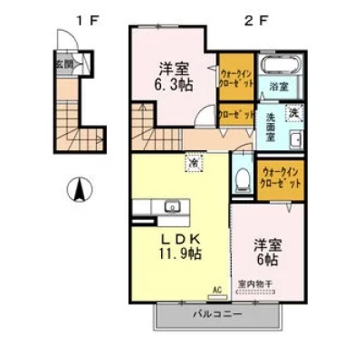 コンフォーティア M 202の間取り図