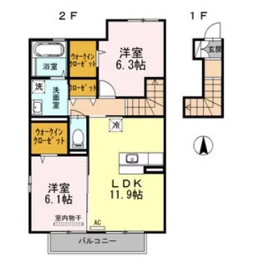 コンフォーティア M 203の間取り図