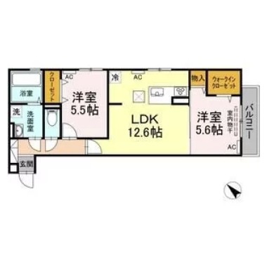 アムール21 G棟 103の間取り図