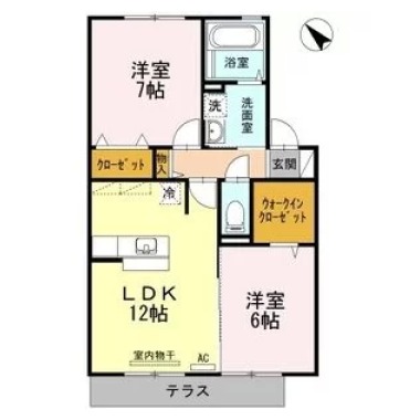 グランモア羽ノ浦 203の間取り図