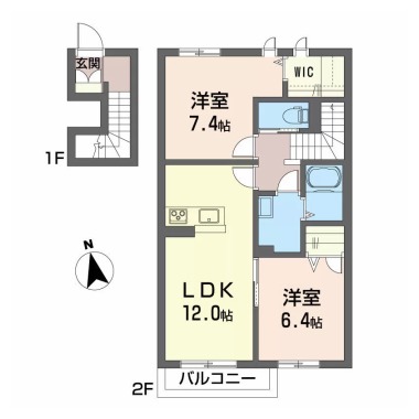 シャーメゾンM・O B棟 205の間取り図