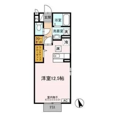 ヴィラセゾン5 101の間取り図