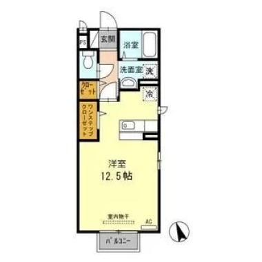 ヴィラセゾン5 201の間取り図