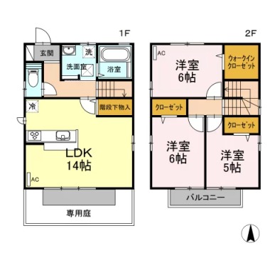 Canis lupus familiaris B棟 Bの間取り図