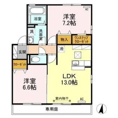 サンモール・Y A棟 A101の間取り図