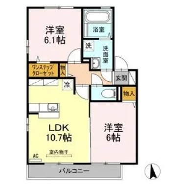 サンモール・Y B棟 B202の間取り図