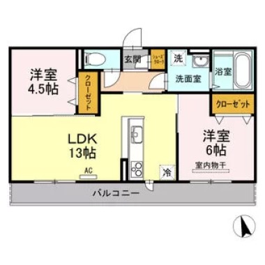 アヴニール優II 205の間取り図