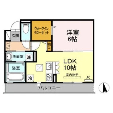 セレブ ウィット A棟 102の間取り図