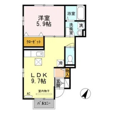 エスポワール横須 101の間取り図