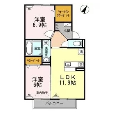 アムール21 E棟 E207の間取り図