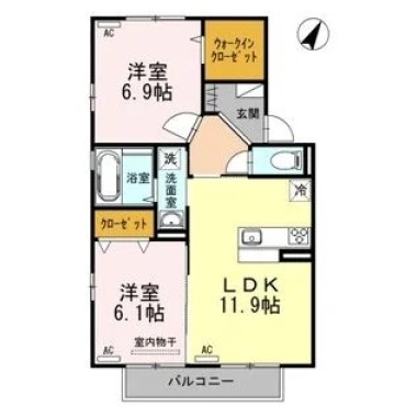 アムール21 E棟 E210の間取り図