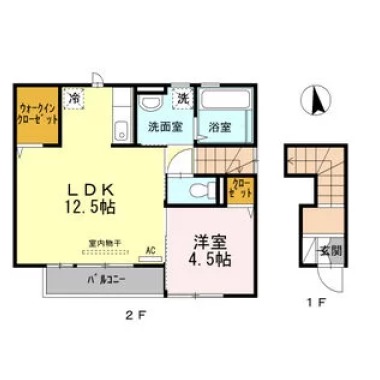 ルナ ラパン B棟 B201の間取り図