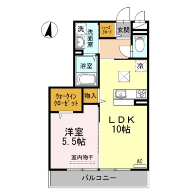 カーサ デル ジラソーレ 103の間取り図