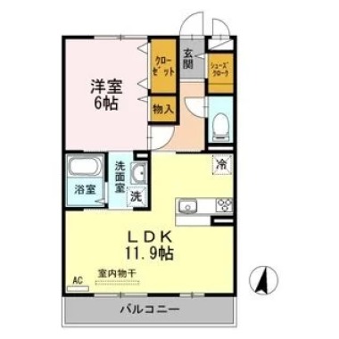 カーサ デル ジラソーレ 302の間取り図