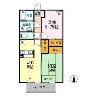 リバーサイド幸泉 1棟 112の間取り図