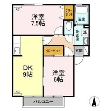 ソレジオ鳴門 201の間取り図