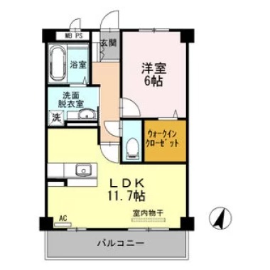 モンプリミエ ルラシオン I 103の間取り図