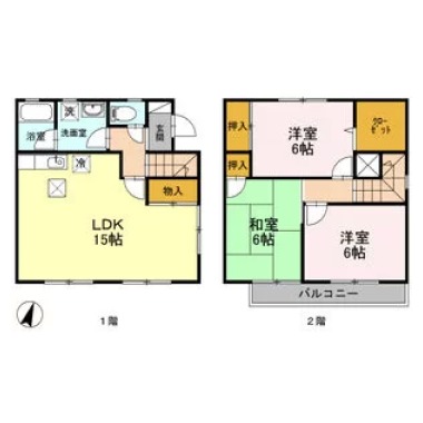ガーデンタウン松島 A-1棟 A11の間取り図