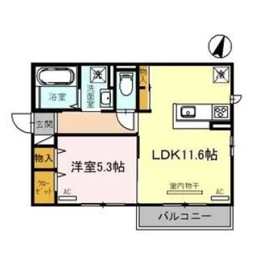 エレガンテ ブリッサ 武中 205の間取り図