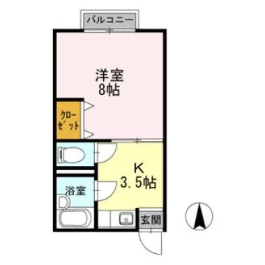 第二立岩ハイツ 101の間取り図