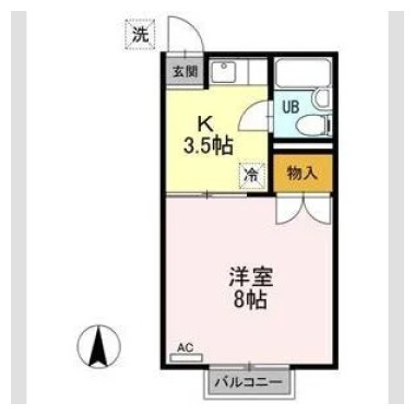 第二立岩ハイツ 103の間取り図