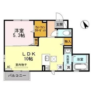 アヴニール優 A棟 102の間取り図