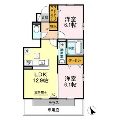 アヴニール優 C棟 101の間取り図