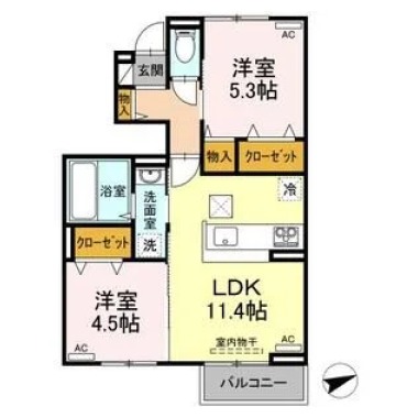 レオン 103の間取り図