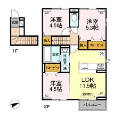 レオン 201の間取り図