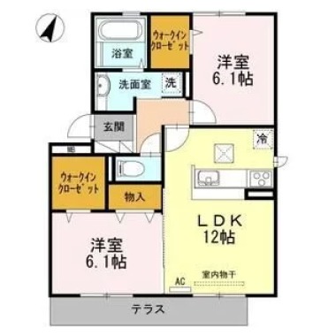 セジュール 藍II 101の間取り図