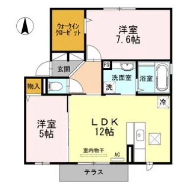 ソレイユ藍住 101の間取り図