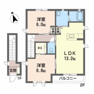 シャーメゾン霧ケ峰 D棟 208の間取り図