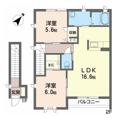 シャーメゾン A棟 201の間取り図