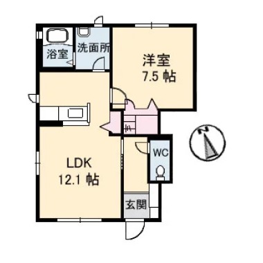 シャーメゾン丘 A棟 103の間取り図