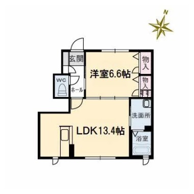 シャーメゾンジッカ A棟 101の間取り図