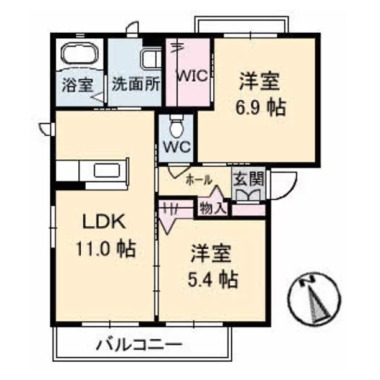 シャーメゾンForest 301の間取り図