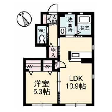 シャーメゾン浦川 101の間取り図